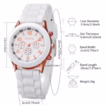 ⁦5 قطع ساعات نسائية أنيقة بسوار من السيليكون⁩ - الصورة ⁦7⁩